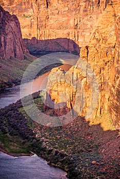 Colorado viver flowing through grand canyon photo