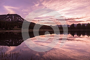 Colorado Wilderness Lake Sunrise Reflection