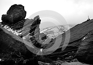 Colorado winter landscape blac