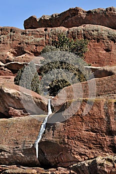 Colorado winter landscape at Red Rocks Park