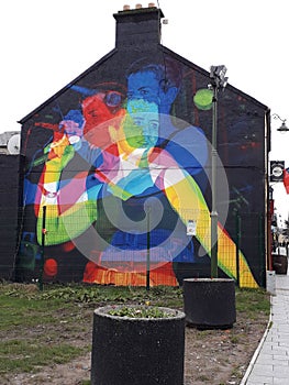 Color art Song, mural ,Ireland