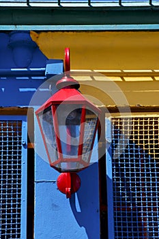 a colorated wall in la boca buenos aires argentina