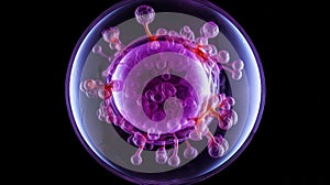 coloration purple cells photo
