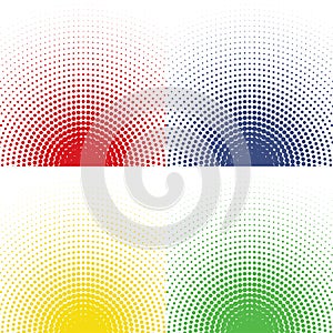 colored abstract halftone backgrounds set