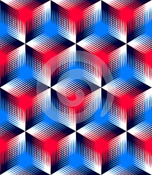 Colored abstract interweave geometric seamless pattern, EPS10. B