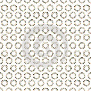 The colored abstract seamless pattern with circles of party flags on white background.