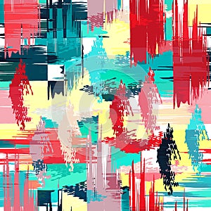 Colored abstract seamless pattern in graffiti style. Quality vector illustration for your design