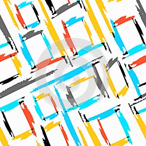 Colored abstract seamless pattern in graffiti style quality vector illustration for your design