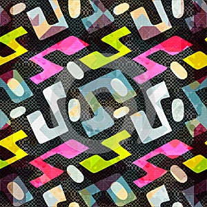 Colored abstract seamless pattern in graffiti style quality vector illustration for your design