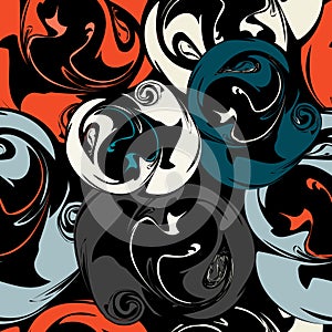 Colored abstract seamless pattern in graffiti style quality vector illustration for your design