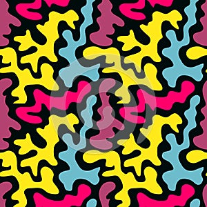 Colored abstract seamless pattern in graffiti style quality vector illustration for your design