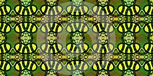 Colored African fabric - Seamless and textured pattern, geometric design, photo