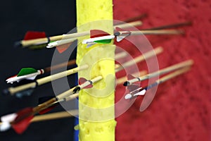 Colored arrows in target