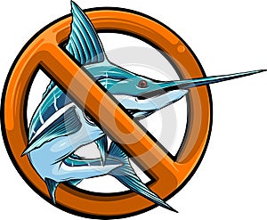 colored atlantic swordfish marlin vector illustration design