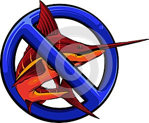 colored atlantic swordfish marlin vector illustration design