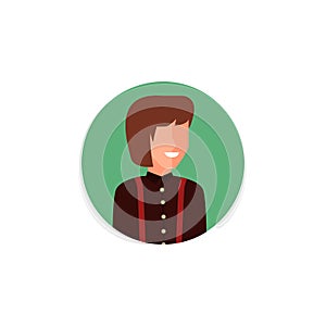 colored avatar of waitress icon. Element of colored people profession icon for mobile concept and web apps. Detailed colored