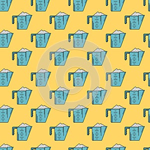 Colored background for measuring cup