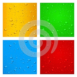 Colored background with water drops