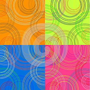 Colored backgrounds with circles