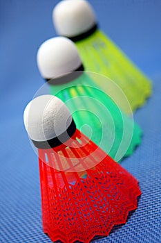 Colored badminton balls