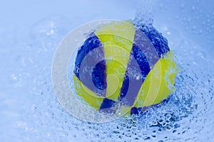 colored ball in bubbles
