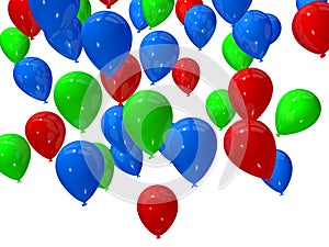 Colored balloons