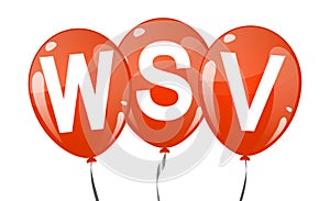 colored balloons with text WSV
