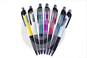 Colored ballpoint pens set