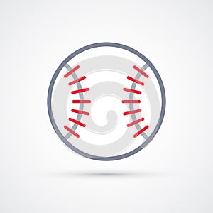 Colored baseball ball symbol. Vector illustration