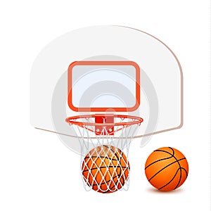 Colored Basketball Composition