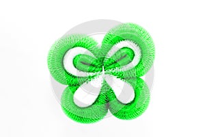 Colored bast whisp isolated on white background.