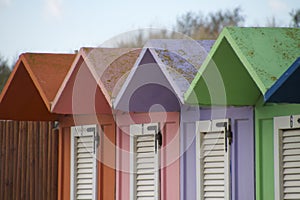 Colored Beach Huts