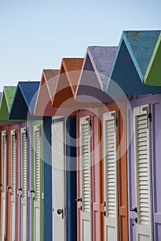 Colored Beach Huts