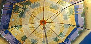 Colored beach umbrella