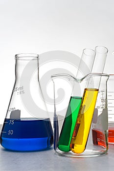 Colored Beakers photo