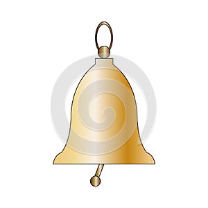 Colored Bell Vector Illustration. Handbell Icon