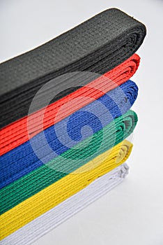 Colored belts in martial arts