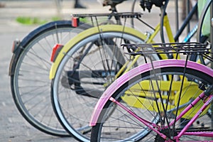 Colored bicycle wheels