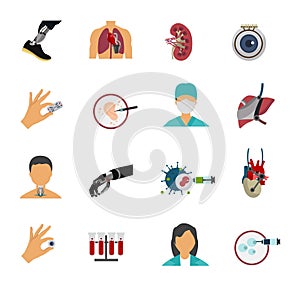 Colored Bioengineering Icon Set