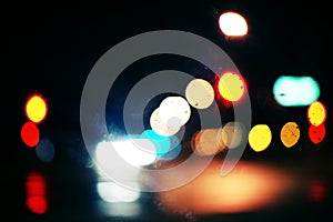 Colored blurry lights