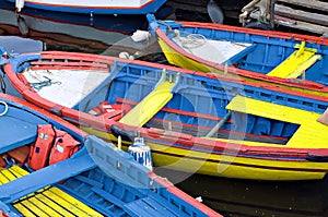 Colored boats