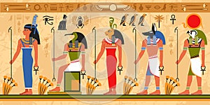 Colored border pattern on egypt theme