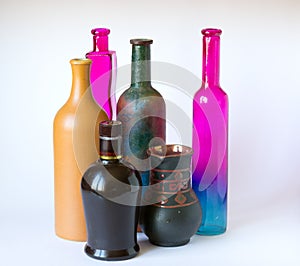 Colored bottles photo