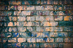 Colored Brick wall