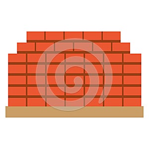 Colored brick wall icon Vector