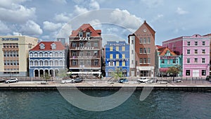 Colored Buildings At Punda In Willemstad Curacao.