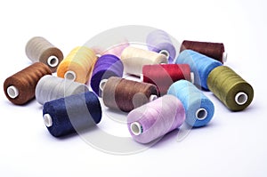 Colored bunch of sewing rolls