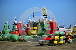 Colored buoys