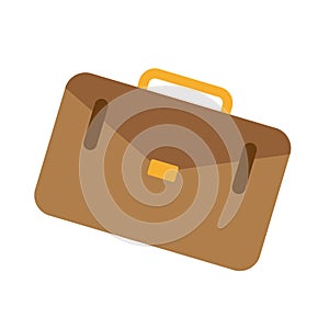 Colored business suitcase icon Vector