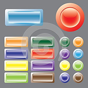 Colored buttons. Vector.